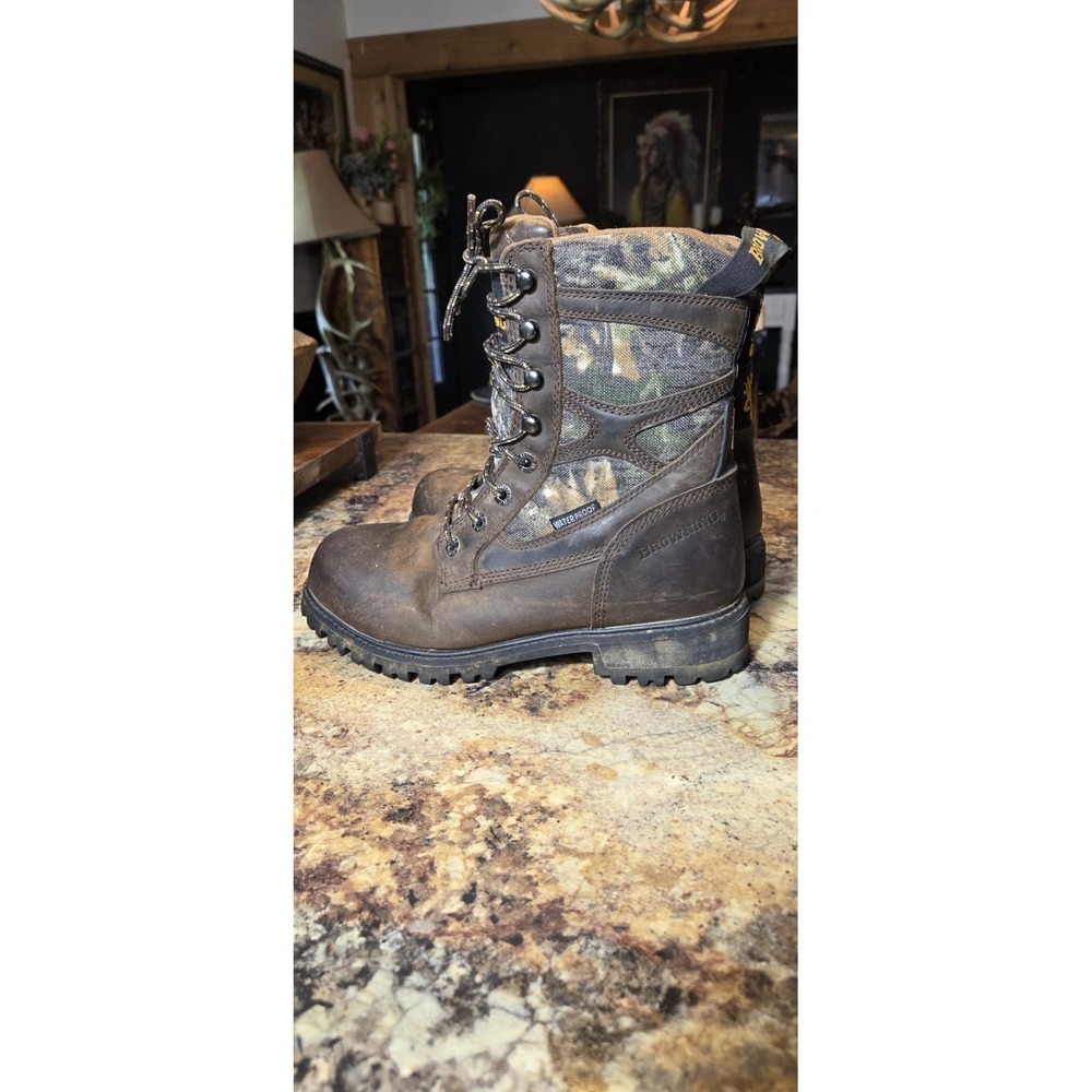Browning Camo,leather 800G 10" Hunting Boots, Size 8, Outdoors, Hiking, Hunting